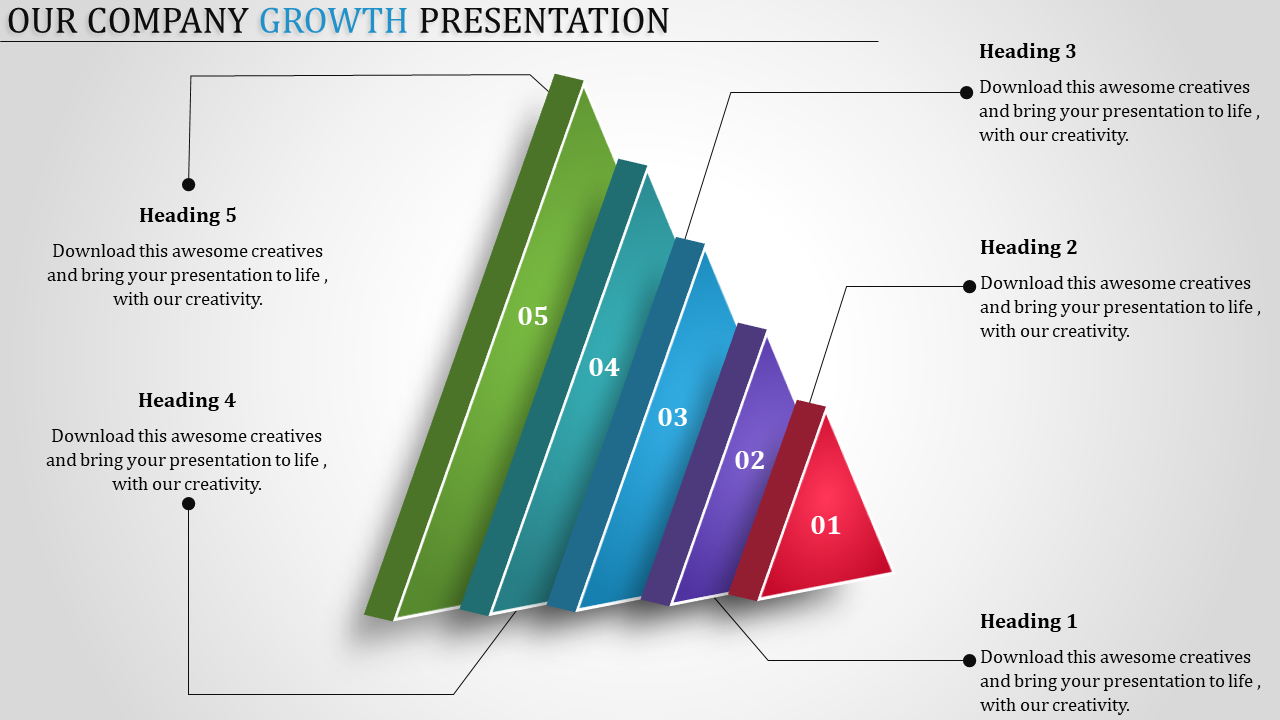 Company Growth PPT Slide Templates - Triangle Model